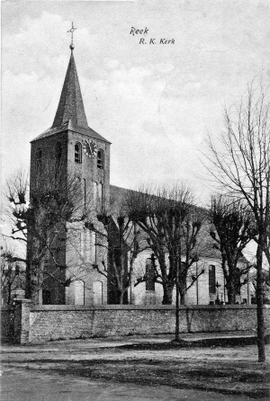 De kerk van Reek van 1790 op een foto uit 1925